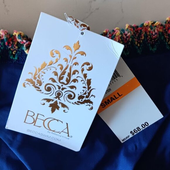Swim Bottom BECCA Blue/Multi Colored Size S/P NEW - Picture 10 of 10